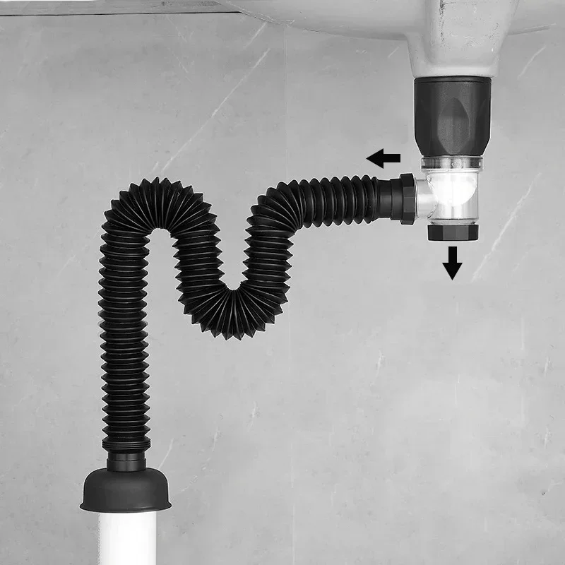 

Universal Sink Drain Pipe Set Bathroom Sink Hoses Anti Odor Down Pipe Wash Basin Drainer Bathroom Kitchen Accessories
