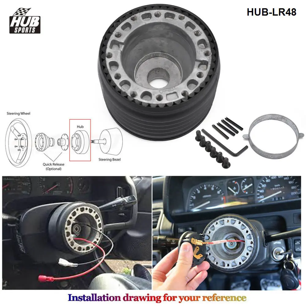 EPMAN - Universal Steering Wheel Hub Adapter Quick Release Boss Kit For Land Rover Defender 48 Spline HUB-LR48