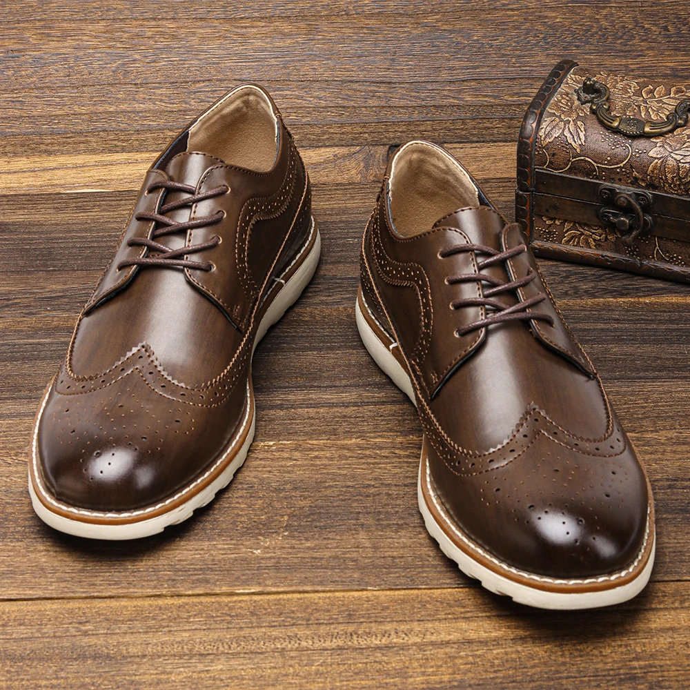 Brogue Men Casual Shoes Fashion Comfortable Shoes 2023 Brand Men shoes