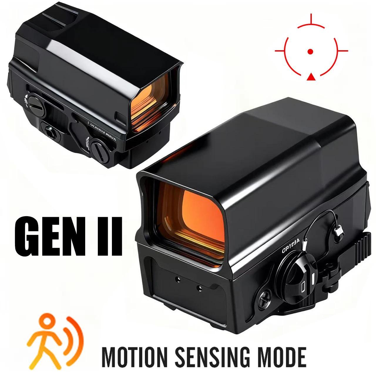 

Голографический охотничий прицел GEN I GEN II, рефлекторный прицел с красной точкой, противоударный, водонепроницаемый, 20 мм, быстросъемная база, реплика 1:1