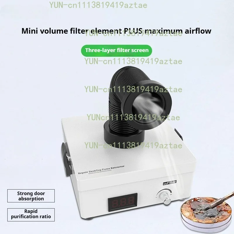 110/220V 2UUL FAN DeskTop Fume Extractor Smoking Instrument Soldering Iron Welding Exhaust for Smoke Absorbing Purifying Tool