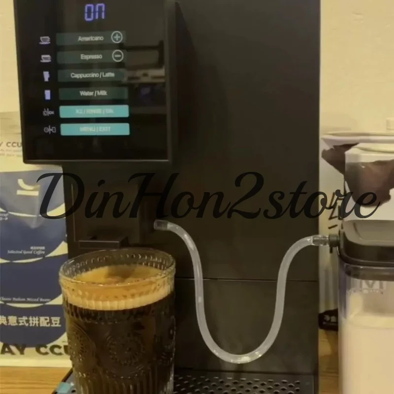 Fully Automatic Touch Screen Latte Cappuccino Coffee Machine Bean to Cup Espresso Coffee Maker With Milk Tank Office Household