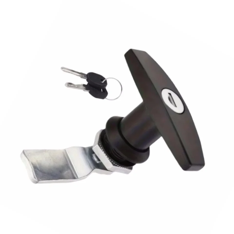 

Дверной замок с Т-образной ручкой, защелка для крышки грузовика с 2-мя ключами, черный набор замков с Т-образной ручкой для автофургонов, кемпера, дома на колесах, шкафа FCBJ-009