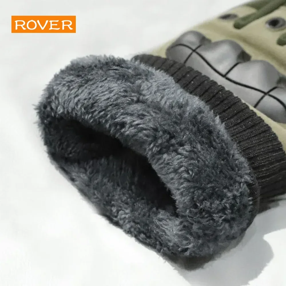 Guantes cálidos de invierno para hombre, guantes tácticos térmicos, guantes protectores de caza, dedo completo, combate militar, pantalla táctil,