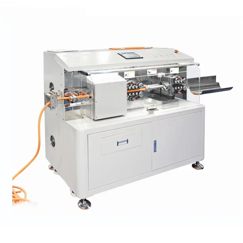 New EW-01B High Precision Automatic Coaxial Wire Cutting & Stripping Machine Max 200mm² Wire Size Cable Manufacturing Equipment