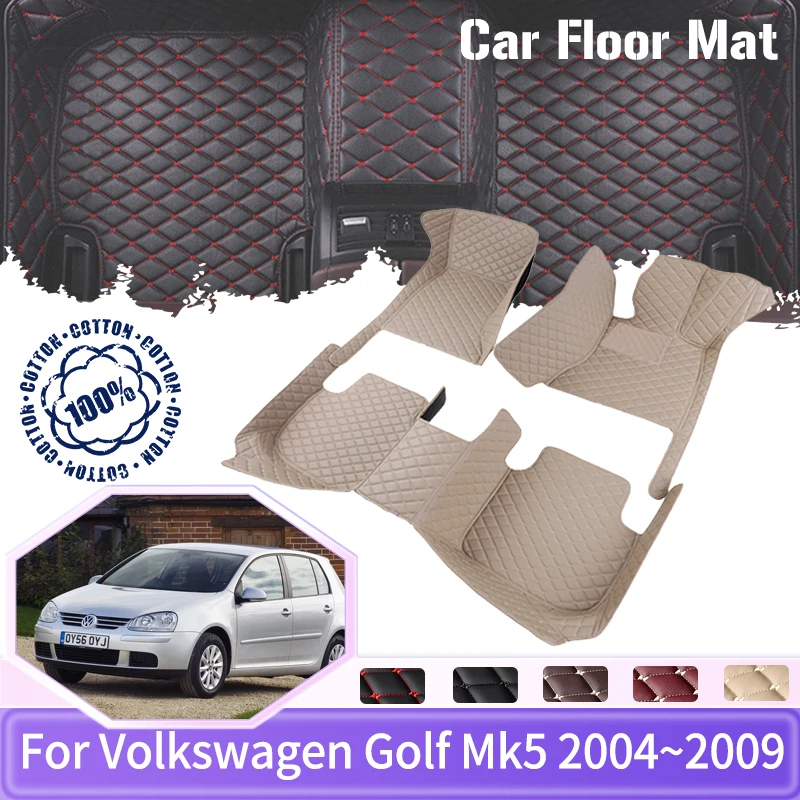 

Автомобильные коврики для VW Volkswagen Golf Mk5 Golf 5 Golf 5 Rabbit 1K 2004 2005 2006 2007 2008 2009 5 сидений водонепроницаемые автомобильные аксессуары