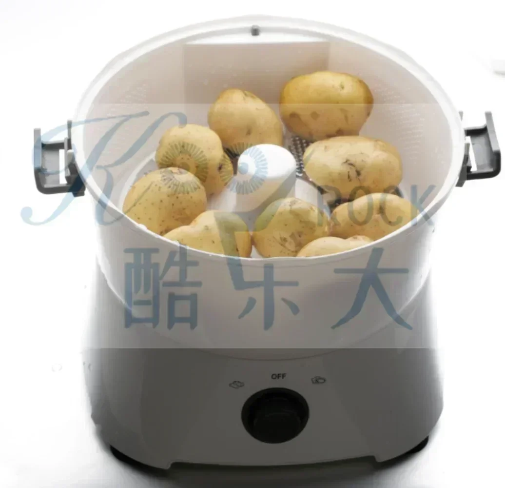 Electric Potato Peeling Machine, Automatic Vegetable Peelers, Rotating Friction, High Volum, Quick and Clean