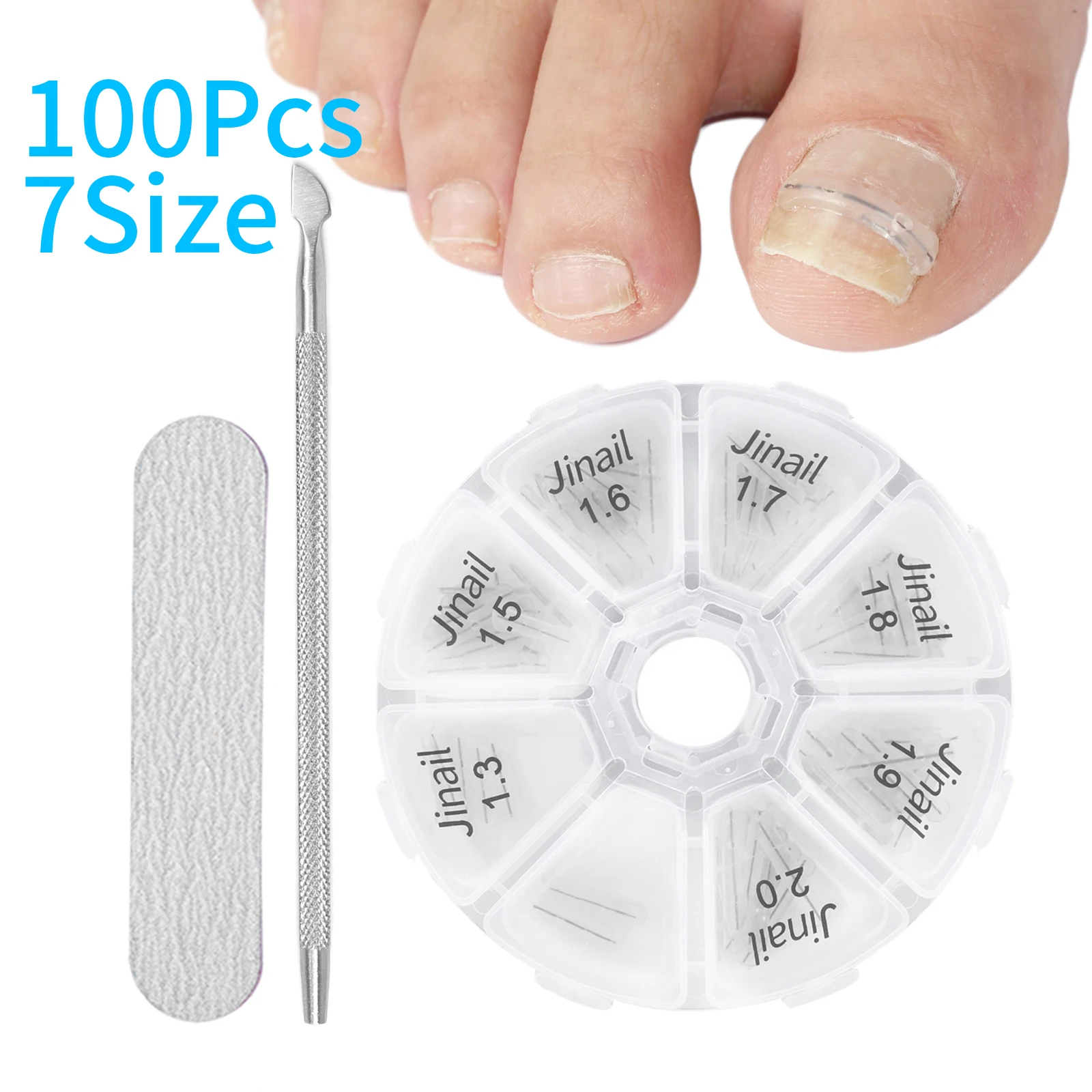 50/100 Piece Set Of EPR Memory Alloy Nail Plate Titanium Wire Titanium Alloy Silicone Nail Plate And Inlaid Nail Correction Wire