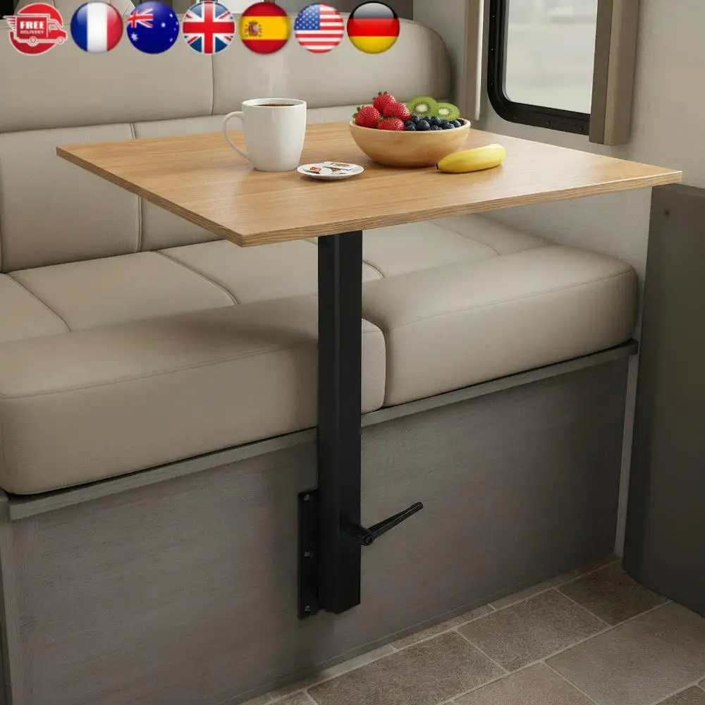 

Aluminum Alloy Removable RV Table Leg 360 Degree Swivel Height Adjustable RV Table Leg Bracket Folding Table Leg for RVs