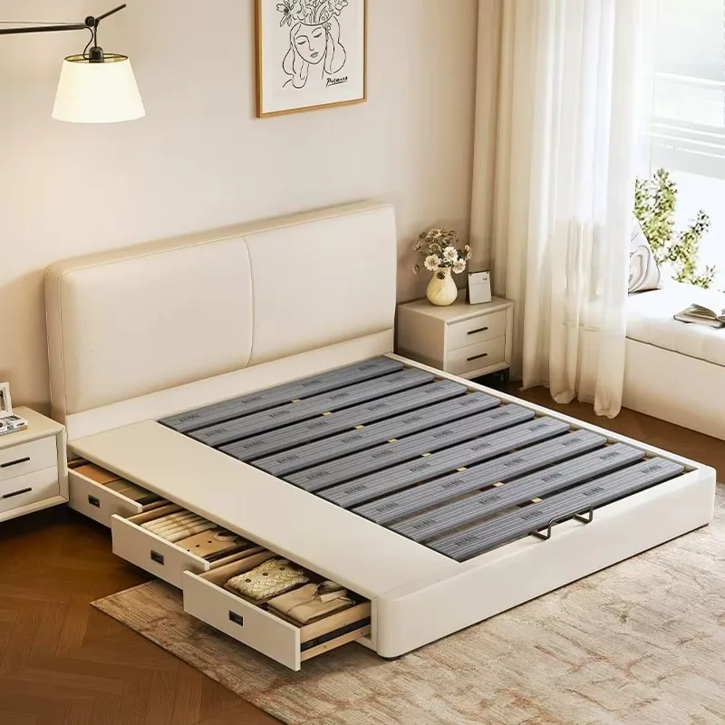 ^Modern Headboards Bed Bedroom Children Sleeping Single European Queen Luxury Bed Simple Design Letto Matrimoniale Home Furnitur