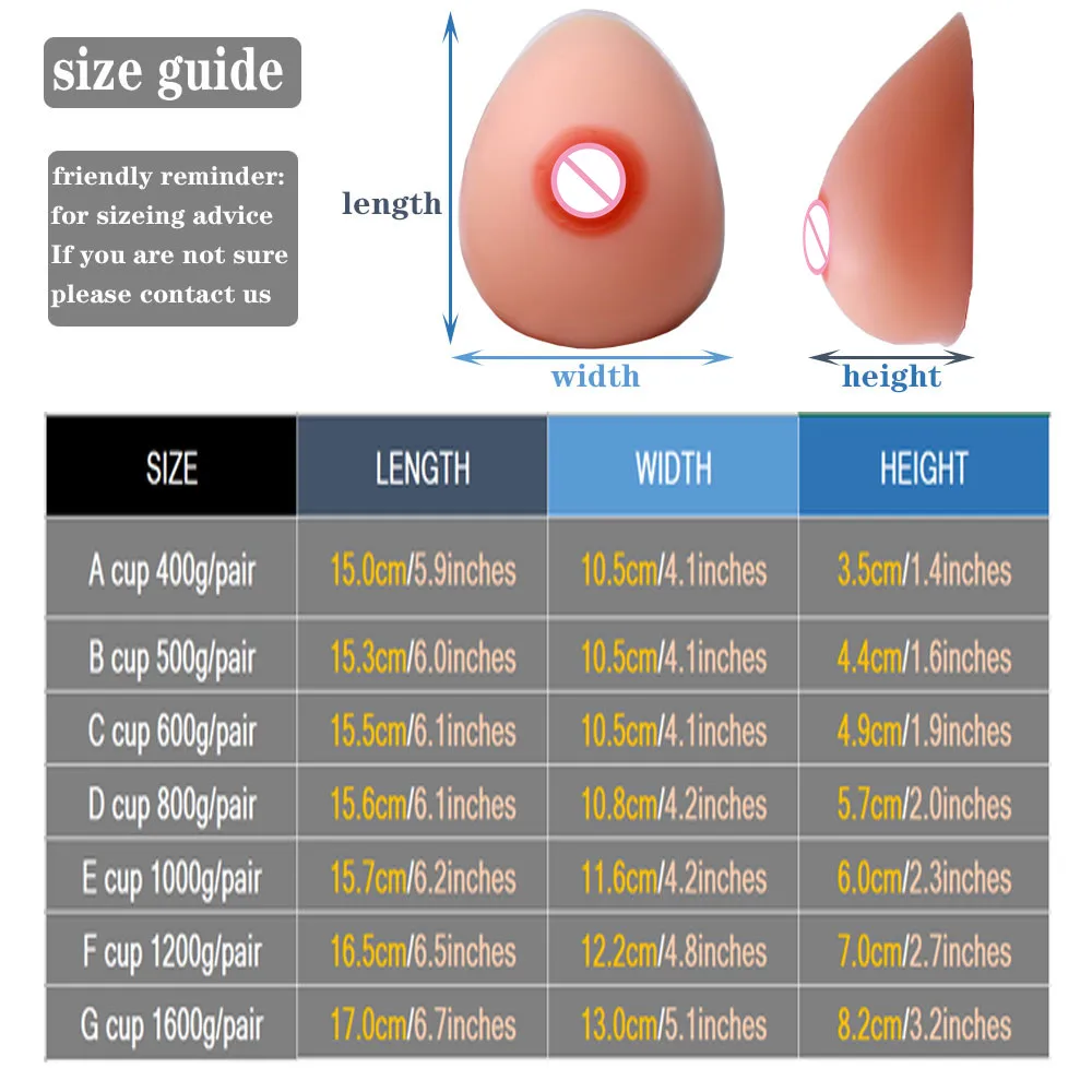 Huge Silicone Breast Forms Prosthesis Plump Fake Boobs Pads Insert For Mastectomy Trans Shemale Crossdresser Transgender Cosplay