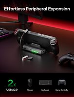 Docking Station 4K@120Hz for Steam Deck OLED/ROG Ally X/Legion Go/MSI Claw, 5-in-1 Dock with HDMI 2.1, 100Mbps Ethernet, USB 2.0