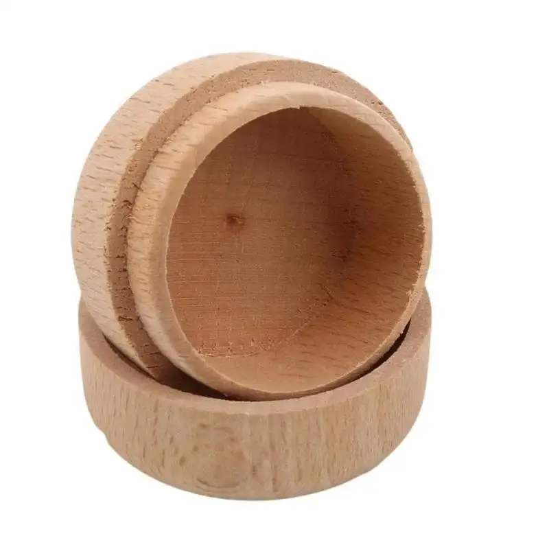 Storage Case Wooden Box Collections Travel Practical Handmade Gift Wood Round Case with Lid Round