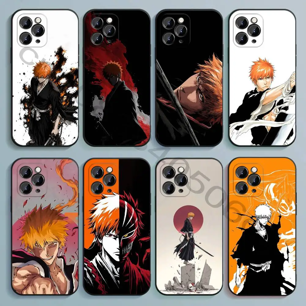 

K-Kurosaki Black Soft TPU Case For iPhone 17 16 15 14 13 12 11 Pro Max Plus E Mini Silicone Phone Cover