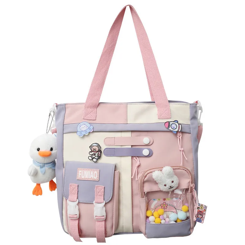 Fashion School Student Handbags Colorful Large Capacity Japanese Schoolbags for Girls Breathable Waterproof Teenage Bookbags