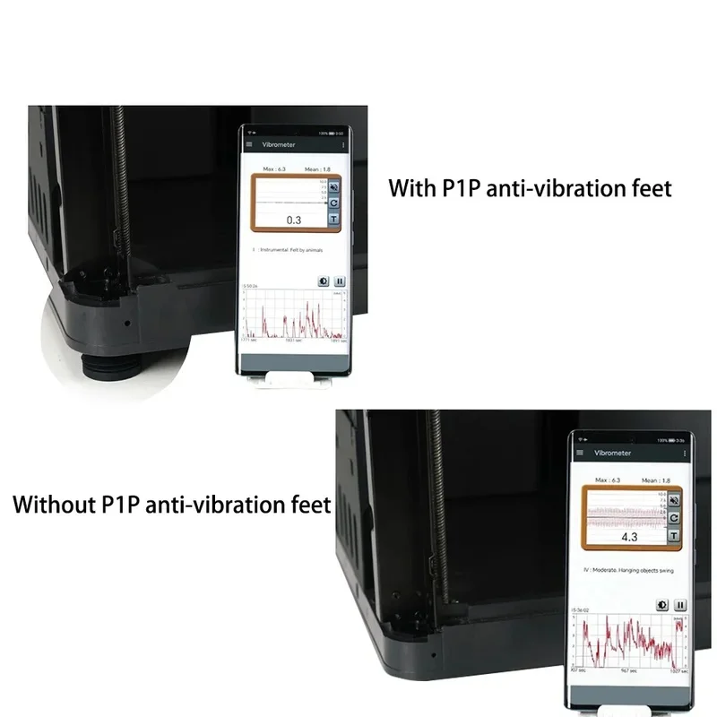 For Bambu Lab P1S Bambulab X1 Carbon Anti Vibration Feet Anti-slip Dust-proof Rubber Foot Pad Fit Bambulabs 3D Printer