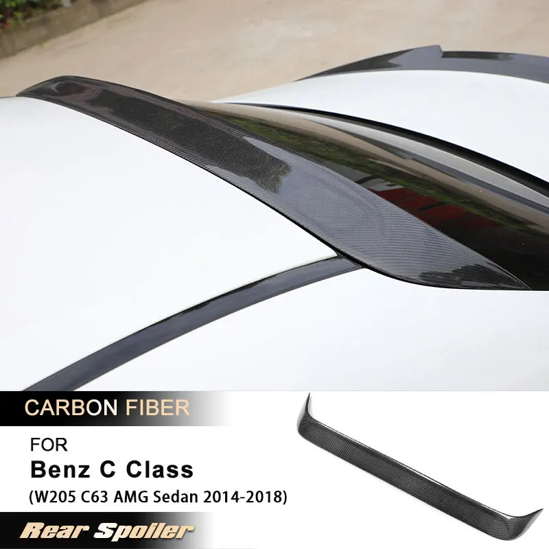 

Car Rear Roof Spoiler Wings for Mercedes Benz C Class W205 C63 AMG Sedan 2014-2018 Rear Spoiler Window Trim Wing Carbon Fiber
