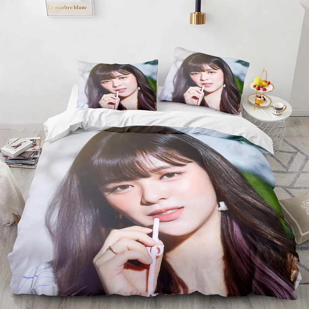 

Korean actress Bedding Set Single Twin Full Queen King Size beautiful Bed Set Aldult Kid Bedroom Duvetcover Sets 3D Print 034