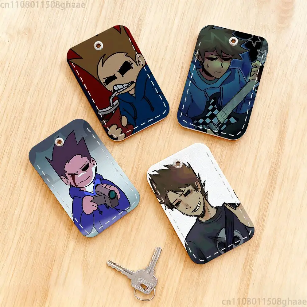 พวงกุญแจอะนิเมะ Eddsworld Tom สำหรับใส่บัตรธนาคาร บัตรทำงาน บัตรนักเรียน ซองใส่บัตร ป้องกันบัตร บัตรโดยสาร