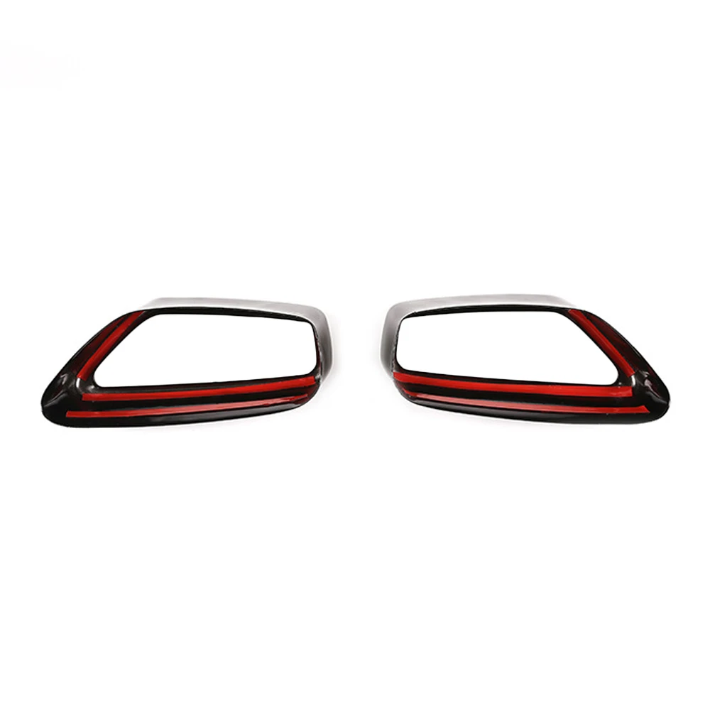 Cubierta de tubo de escape para coche, accesorio de modificación Exterior de acero inoxidable, color negro, 2 piezas, para BMW serie 5, G30, G31, 2018-2021