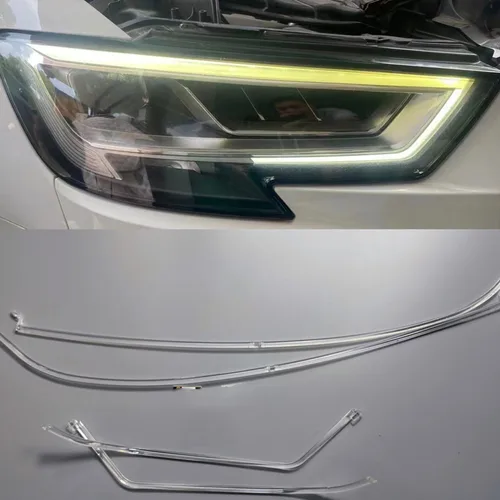 Nuevo faro DRL tubo acrílico guía de luz tira de luz DRL tira de xenón LED para Audi A3 2017 2018 2019 2020