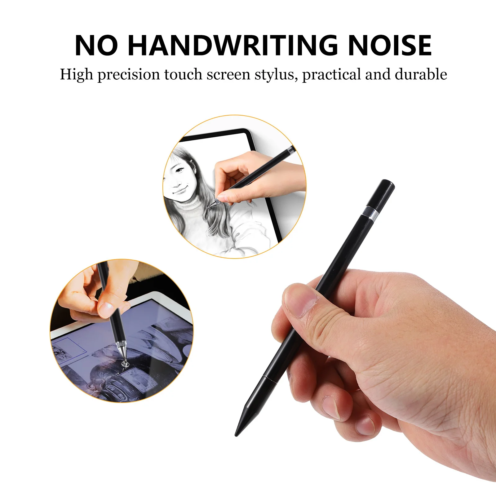 

1 pc Capacitive Stylus Pen High Precision Transparent Nib Smooth Touch Anti-Scratch For Efficient Writing Drawing Tool