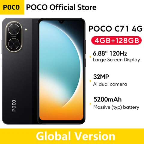 Смартфон Poco C71, 3/64ГБ, 4/64ГБ, 4/128ГБ, global