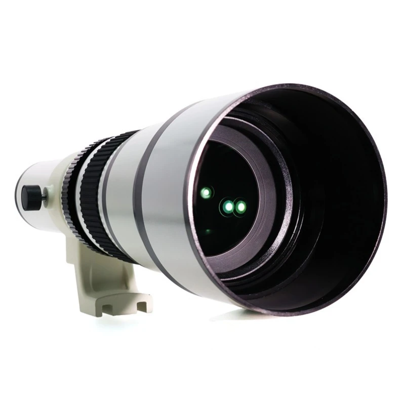 Fixed focus telephoto lens, full frame size micro single SLR camera lens large aperture manual lens