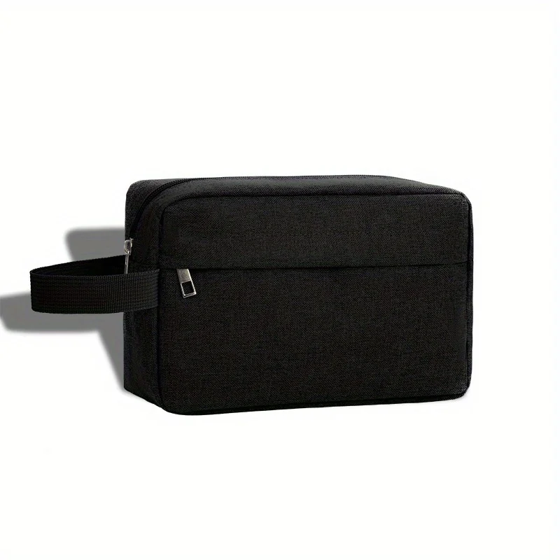 1pc Men's Toiletry Bag - Large-Capacity High-Quality Travel Storage Bag with Zipper Closure