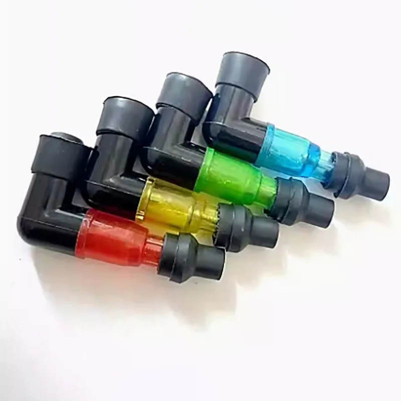 Universal 90 Degree Motorcycle Flash Spark Plug Cap Ignition Resistor Boot Cap Decorative Cover for Motorbike Scooter Motocross