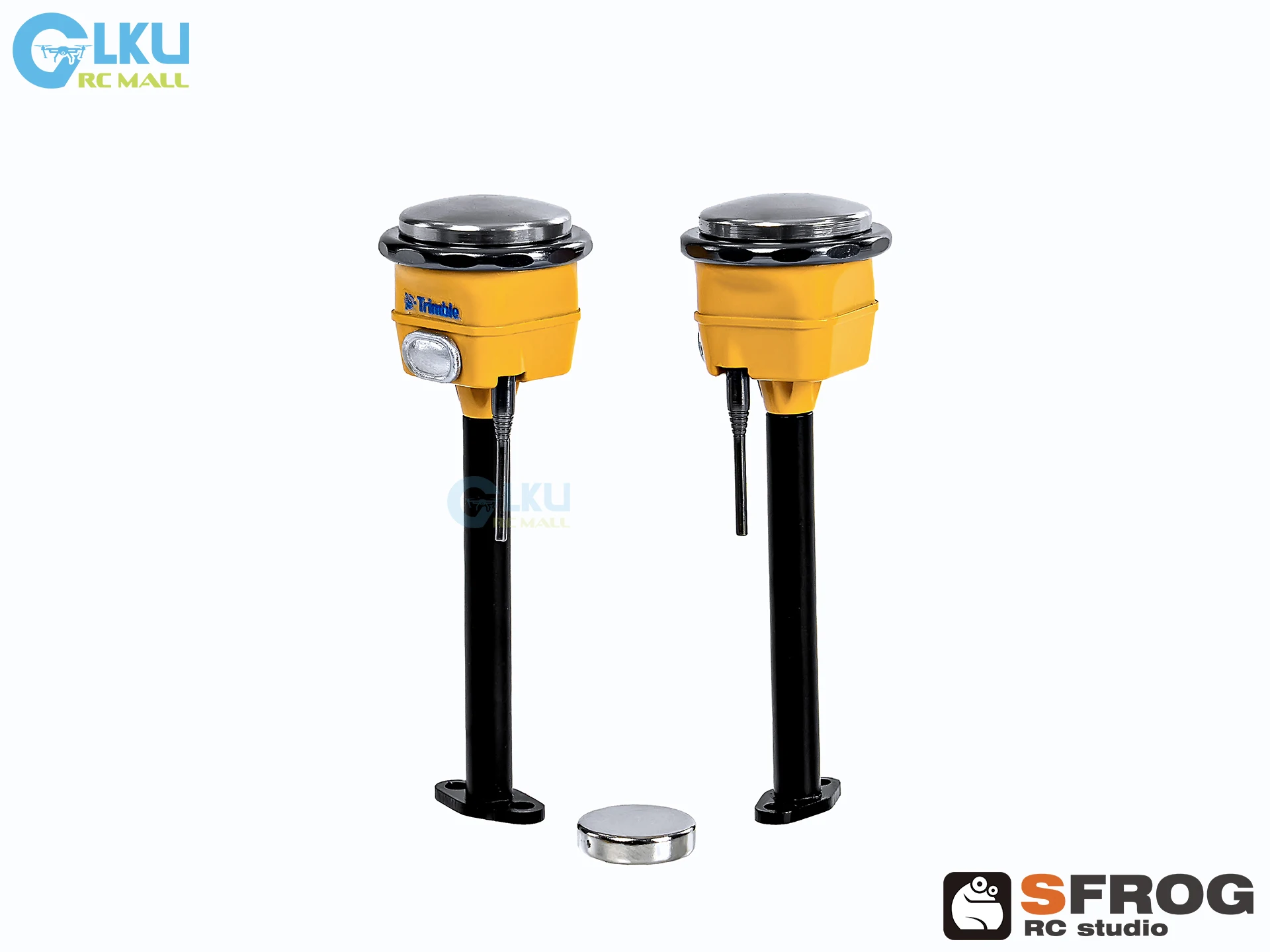 Pièces décoratives GPS Super Frog 1/14 avec contrôle magnétique pour Lesu Cut Frog JDM Kabolite 1/14 RC, pièces de modèle de pelle