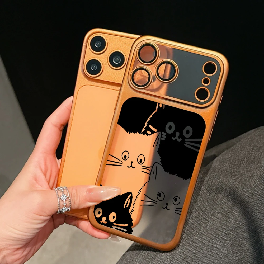 Niedliche Katzen-Schutzhülle für iPhone 13 Pro Max Hüllen iPhone 17 11 12 13 ProMax 16 14 15 Plus 17 Air PC Mattierte Sturzsichere Hülle – Detail 3