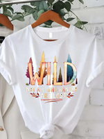 Comfortable Women's Print T-shirt Wild Not All Who Wander Are Lost - Nature Inspired T-Shirt for Women