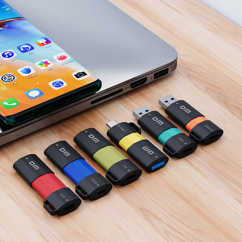 DM PD239 2-in-1 USB 3.2 Flash Drive with Type-C & USB-A OTG Support Memory Stick