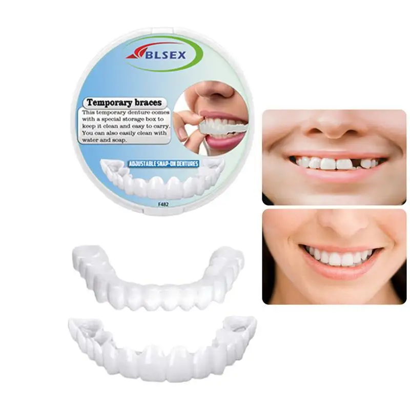 

Perfect Fit Teeth Whitening Fake Tooth Cover Snap On Silicone Smile Veneers Teeth Upper Beauty Cosmetic Teeth Confidence Smile