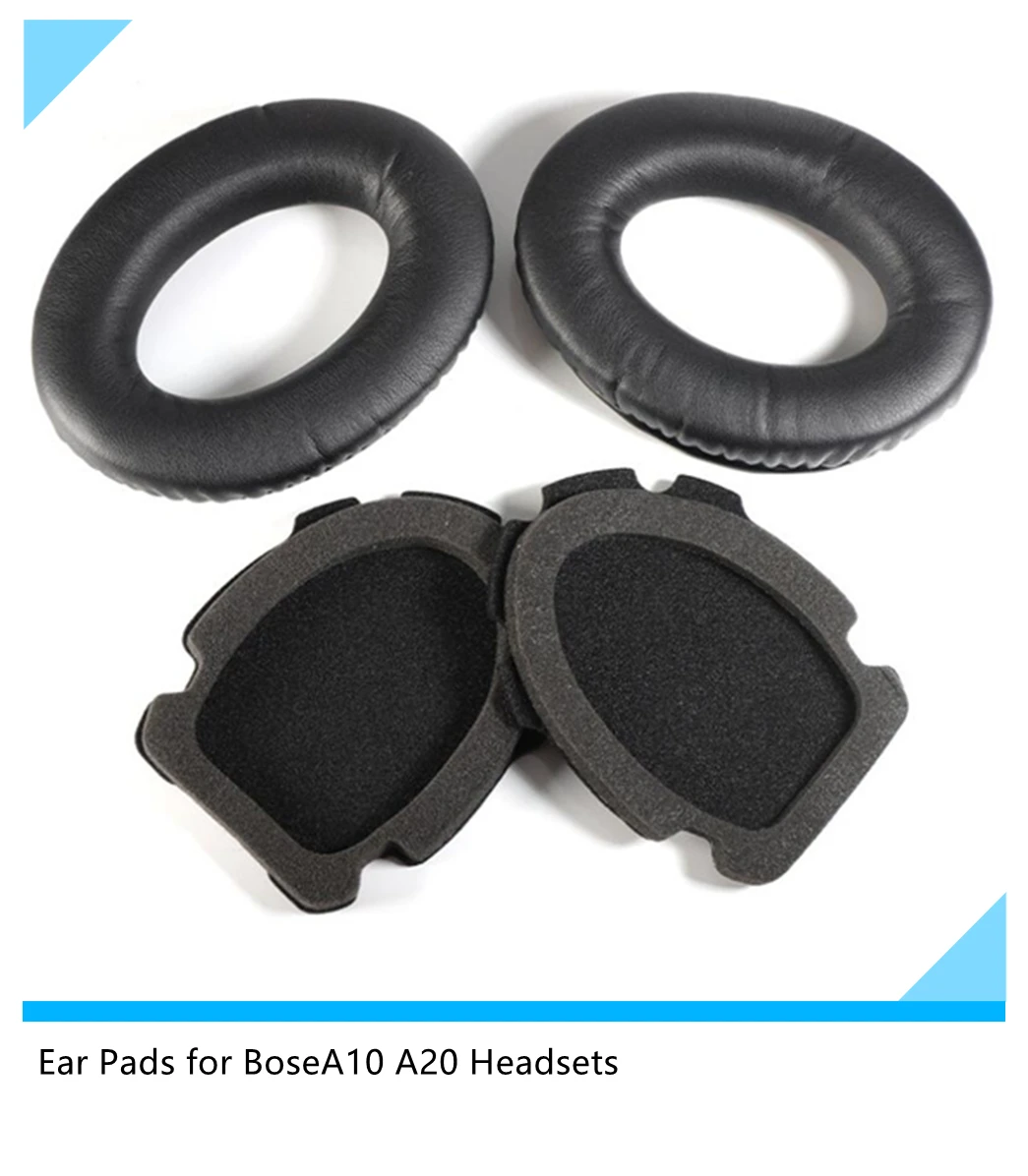 Almofadas de substituição para fones de ouvido compatíveis com Bose Aviation Headset X A10 A20