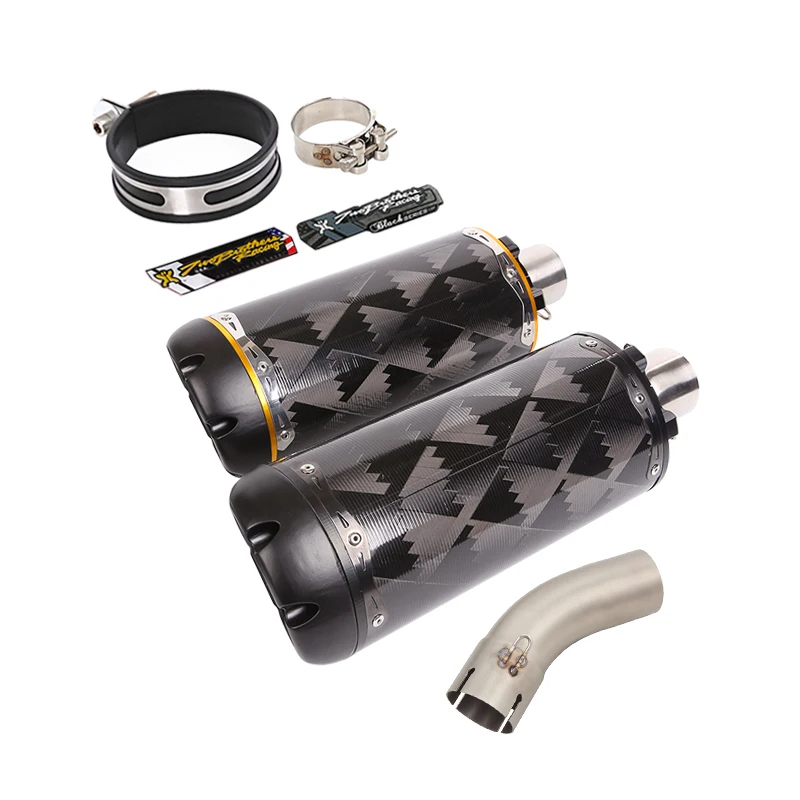 

For Kawasaki ZX4R/4RR 2023 Motorcycle Exhaust Tail Mid Pipe Real Carbon Fiber+Aluminium Alloy+Titanium Alloy Without DB Killer