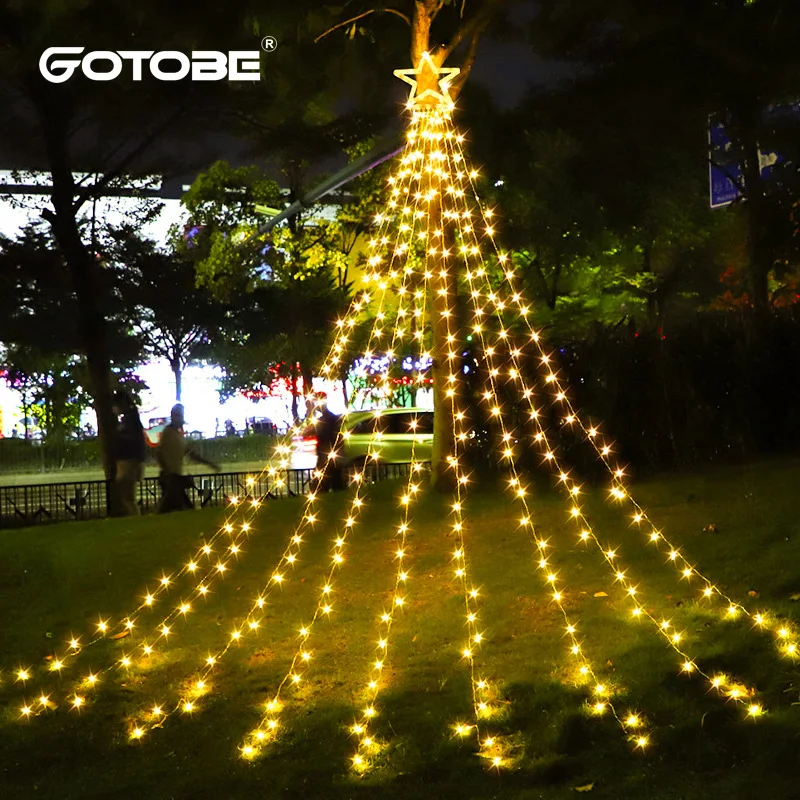 

LED Holiday Light Christmas New Year Garland Wedding Garden Decoration EU/US Plug String Light IP65 Waterproof Stars Fairy Light