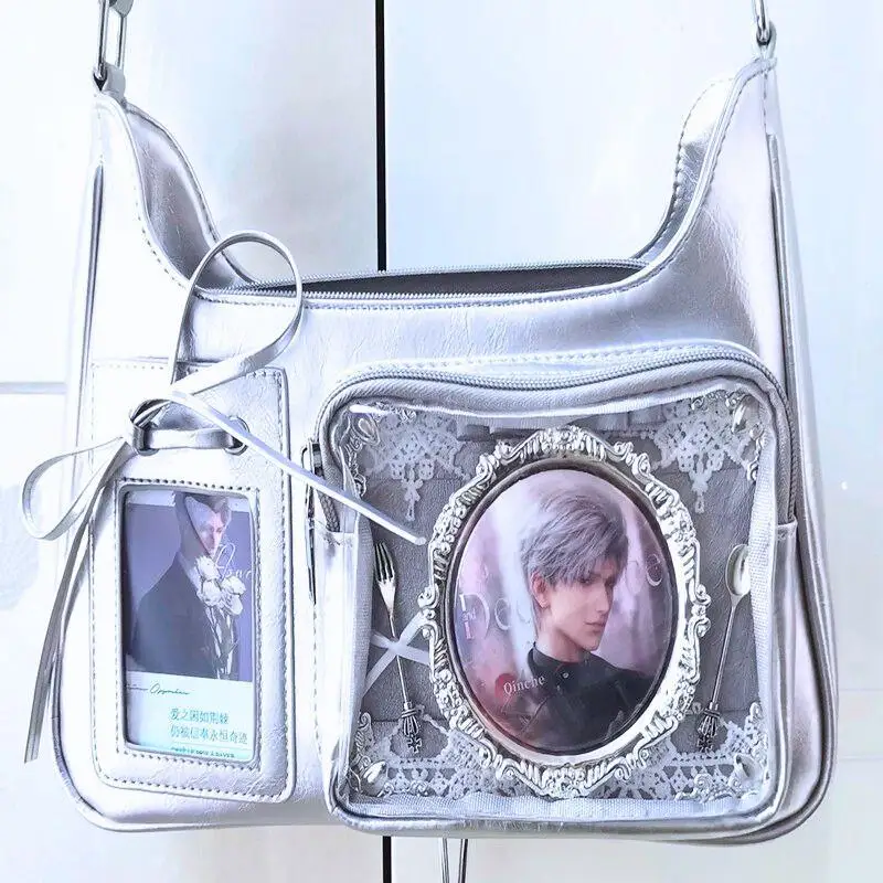 

Women's Transparent Ida Bags Japan Shoulder Bags Women Students Crossbody Bags Women's Designer Handbags Harajuku Shoulder Bag