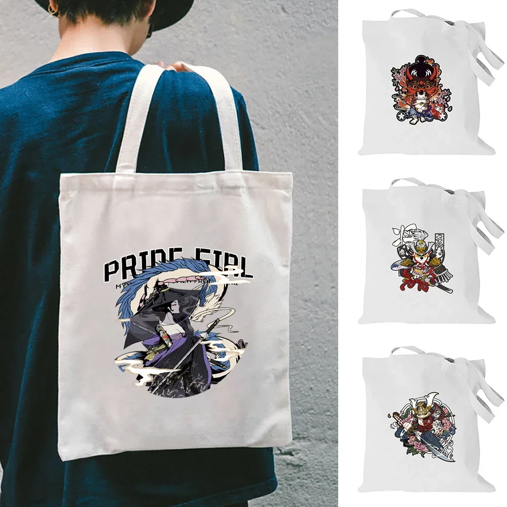 Women Canvas Shoulder Bag Shopping Bags Collapsible Cotton Cloth Fabric Grocery Handbags Tote Book Bag for Girls
