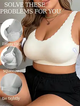 Plus Size Seamless Workout Tops Push Up Bra - Image 4