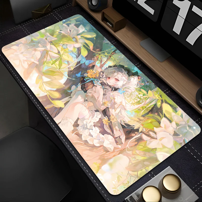 

Mouse Pad PC Accessories Cartoon Keyboard Pad Office Desk Mat Anti Slip Mousepad Natural Rubber Gaming Anime Girls Extended Pad