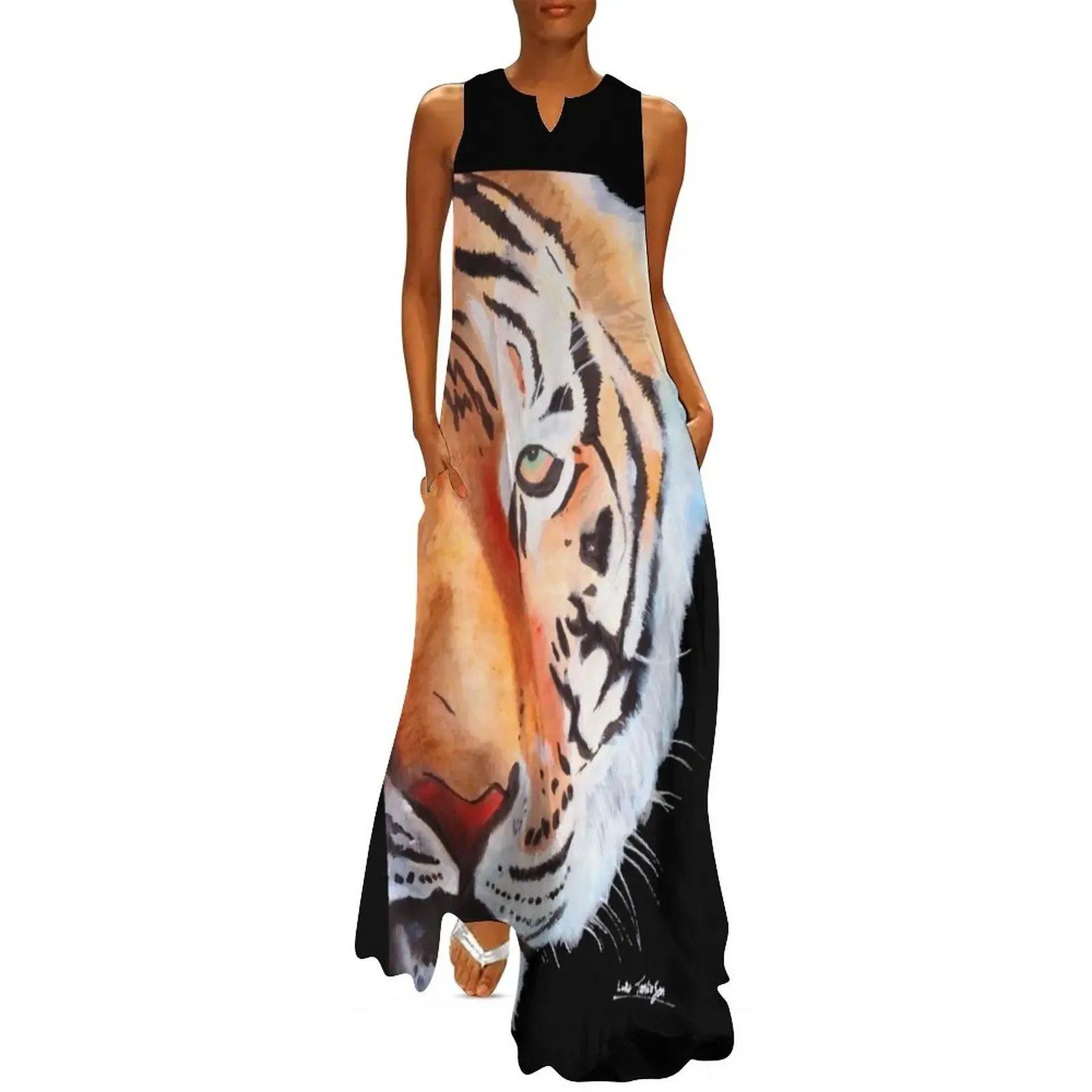 

Tiger Face Long Dress Dresses bandage dress summer woman dress 2025