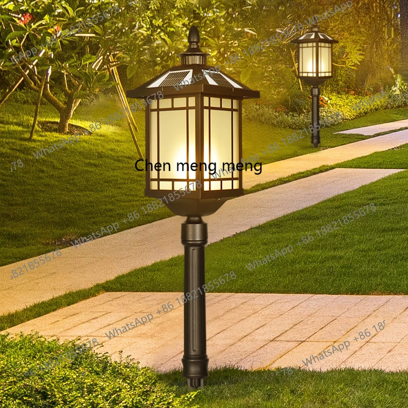 Solar floor lamp Garden floor lamp LED outdoor waterproof garden household plug-in grass floor lamp