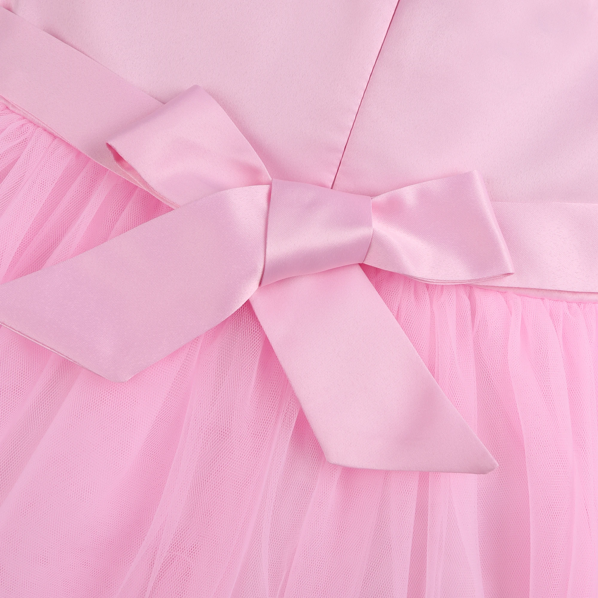 Mädchen-Netz-Seidenkleid mit Blumenstickerei für Hochzeit, Geburtstag, Party, Spitzen-Prinzessinnenkleid, Karneval, Weihnachten, Tanz-Performance-Outfit – Detail 34