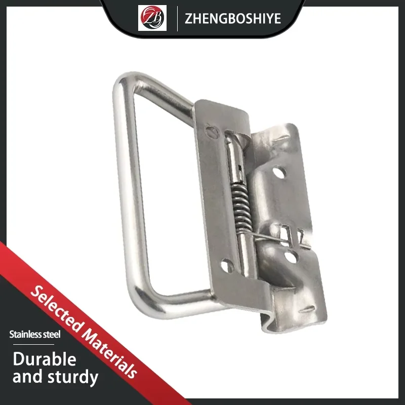 

Thickened Folding Activity Box Ring Handle 304 Stainless Steel Fire Box Side Pull Industrial Equipment Box