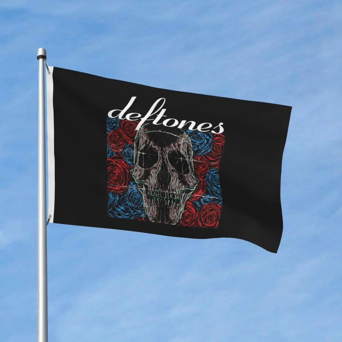 Horror Deftones Skull Flag Vivid Color Outdoor Banner Gothic Polyester Home Room Dorm Wall Decor