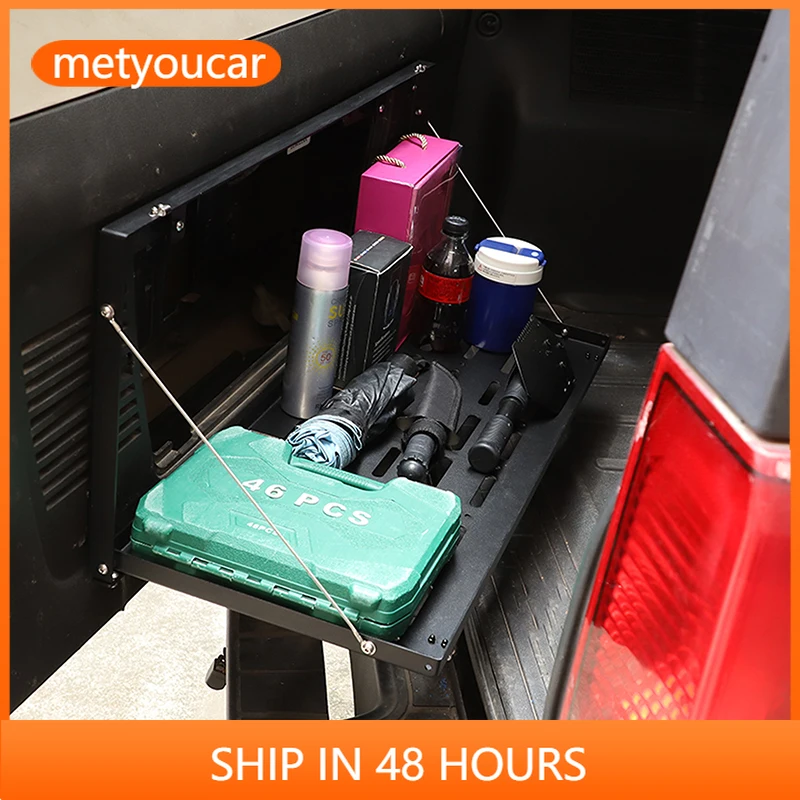 

metyoucar For Hummer H3 05-09 Car Tailgate Luggage Carrier Folding Multifunctional Storage Shelf Tailgate Table Car Accessories