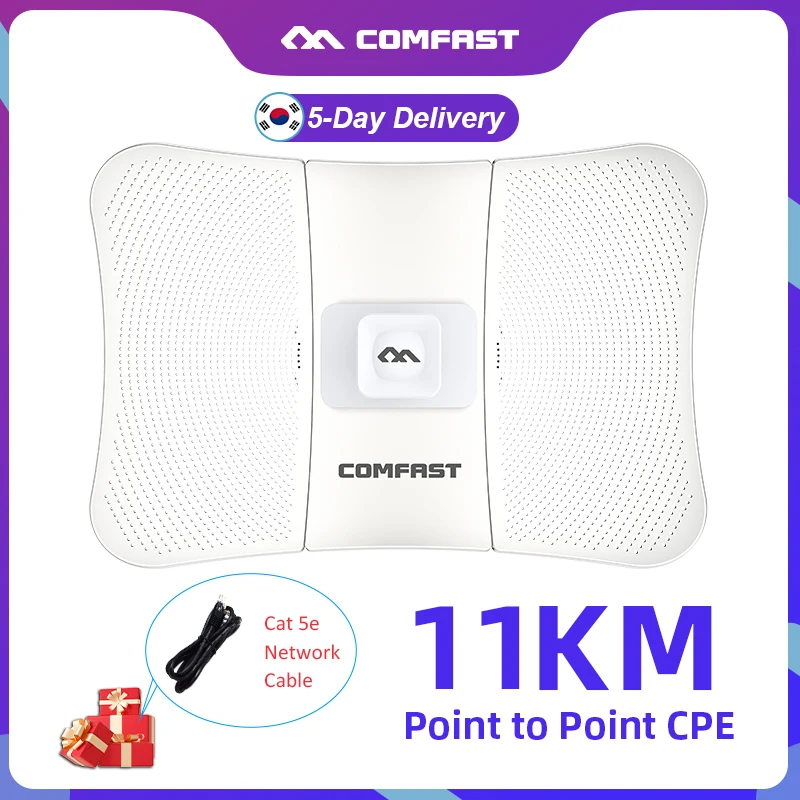 COMFAST 11KM-25KM 900Mbps 5.8G Outdoor CPE Long Range AP Wireless Bridge WiFi Access Point 26dBi Antenna Nanostation CF-E319A