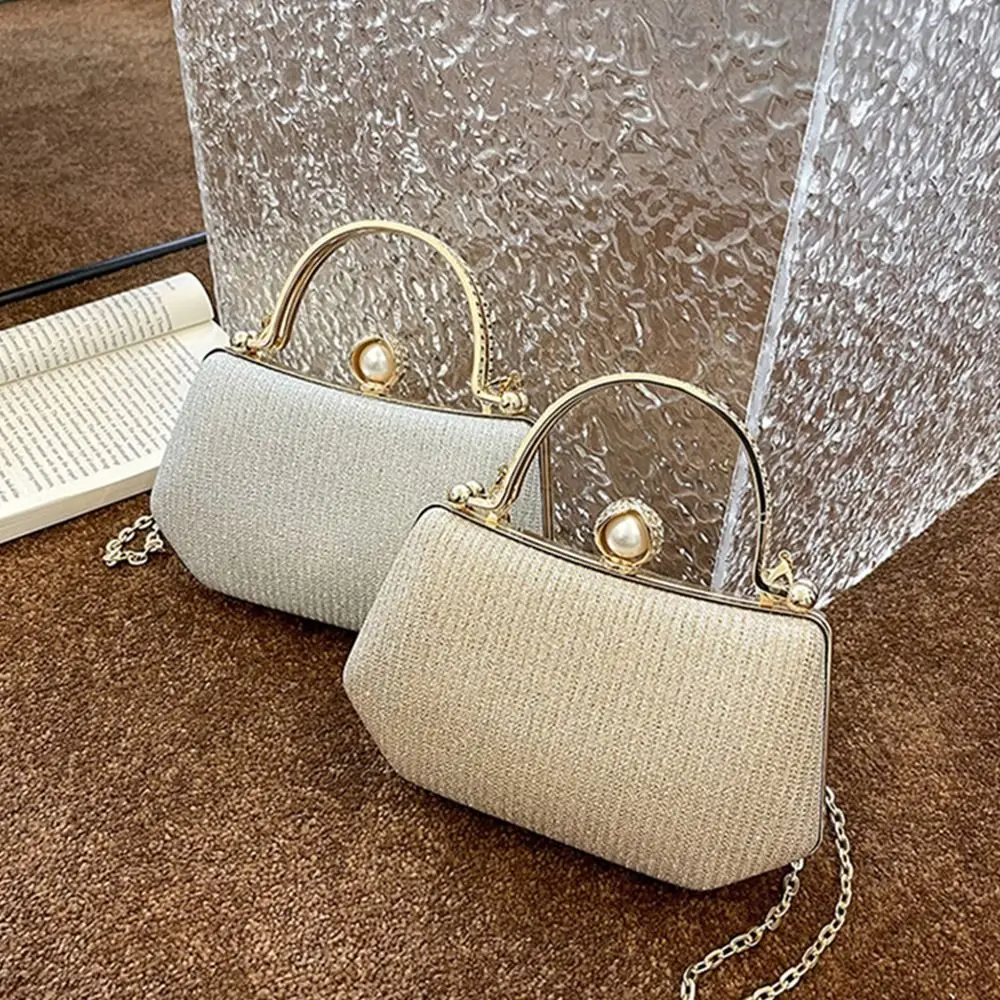 

Миниатюрная вечерняя сумочка с блестками, клатч с жемчужной ручкой, сумка-бокс с кристаллами, сумка через плечо, женская сумочка для свадьбы